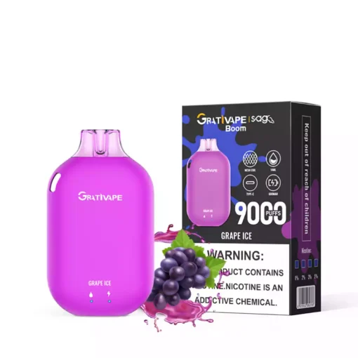 Grativape Boom 9000 Puffs Original Factory Wholesale Disposable Vape Pen Support OEM ODM 10 Flavors 16