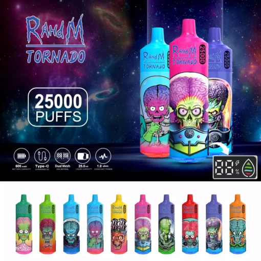 Top Selling RAHDM Tornado K16S 25000 Puffs 10 Flavors Disposable Vape Pen Bulk Buy OEM ODM 1
