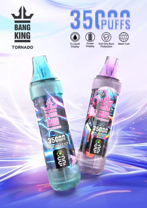 High-Quality BANG KING 35000 Puffs Disposable Vape with Type C Charging and 23ml E-liquid
