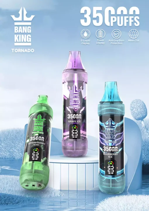 High-Quality BANG KING 35000 Puffs Disposable Vape with Type C Charging and 23ml E-liquid