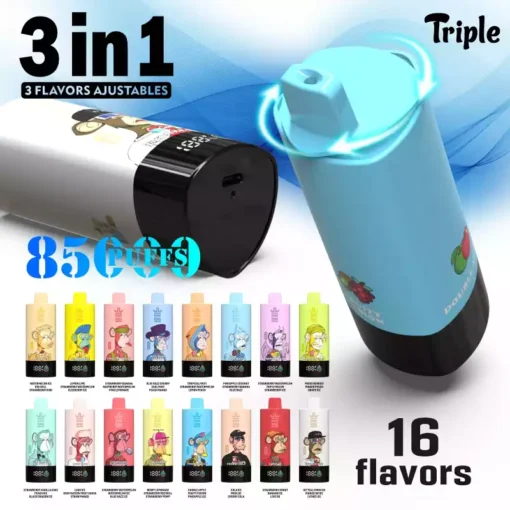 High Capacity BANG KING DSK052 85000 Puffs Three in One Vape for Bulk Orders