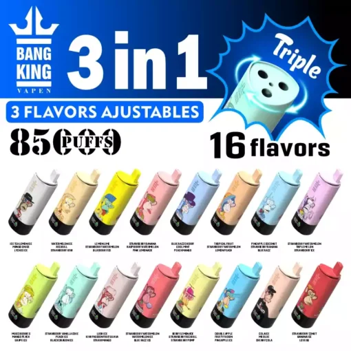 High Capacity BANG KING DSK052 85000 Puffs Three in One Vape for Bulk Orders