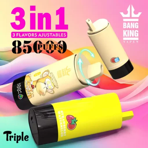High Capacity BANG KING DSK052 85000 Puffs Three in One Vape for Bulk Orders